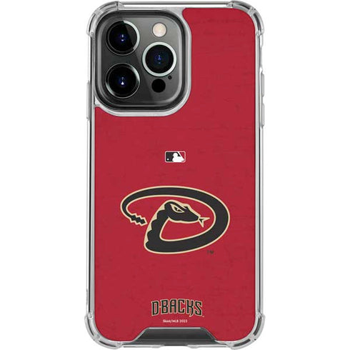 MLB Arizona Diamondbacks - Secondary Solid Distressed iPhone 16 Pro Clear Case